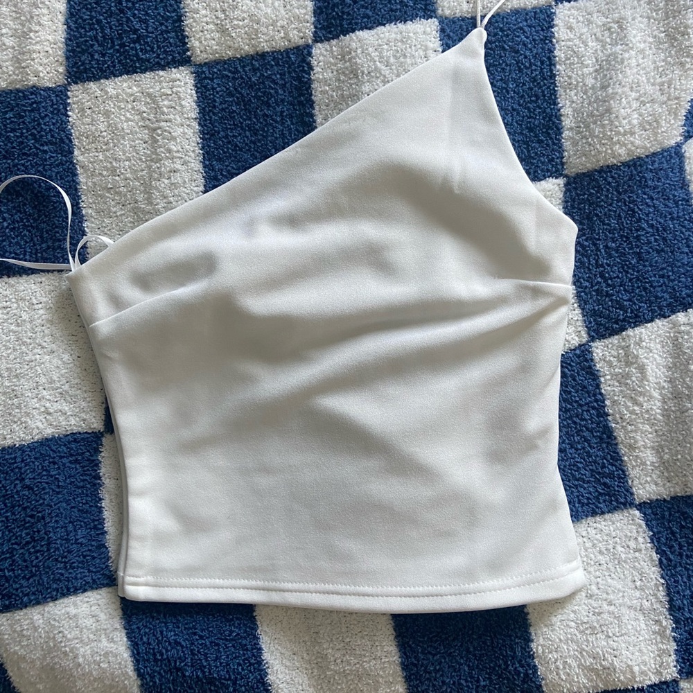 One shoulder princess polly tank top